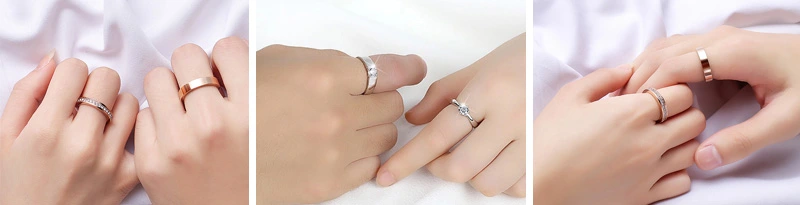 Simple 316L Stainless Steel Wedding Band Ring