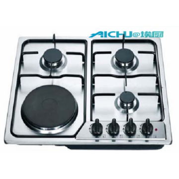 Gas Hob Dengan Panel Kaca Tempred Hitam