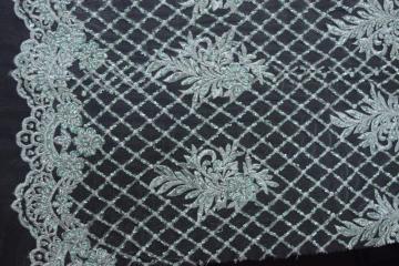 100%POLYESTER EMBROIDERED MESH FABRIC