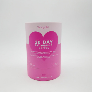 Custom Fat Burning Coffee Package Cylinder Paper Box