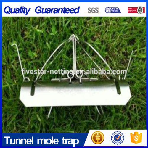 Galvanized tunnel mole trap protect farm and garden