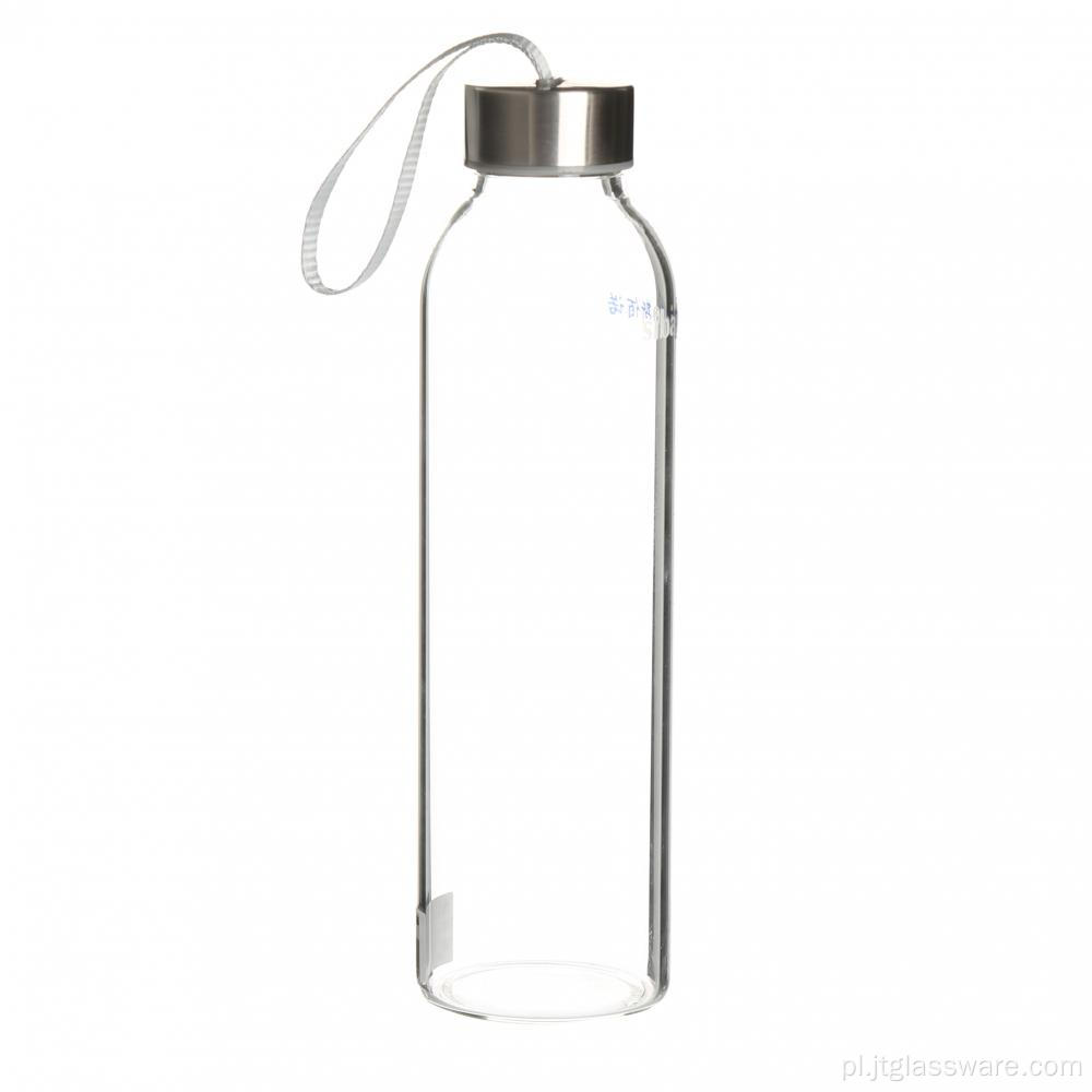 Bezpieczne przenoszenie szklanej butelki na wodę pyrex dla sportowca