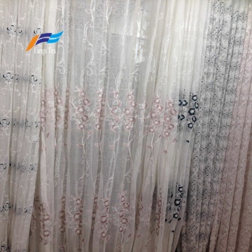 100% Polyester Embroidered Wide Voile Curtain Fabric