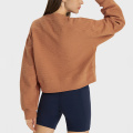 Krótki styl pullover luźne fitness sportowe bluzy kobiety