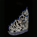 Diadème couronne pageant beauté reine bleue