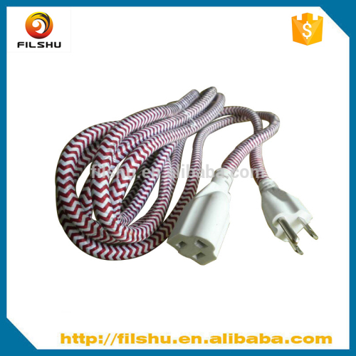 US 3 prong braided power cord to iec c13 plug