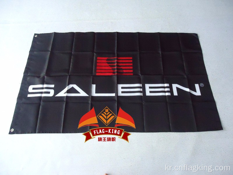 Saleen 자동차 경주 플래그 90*150CM 100% 폴리에스터 Saleen 배너