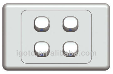 SAA certificated wall switch / australia switch 4gang wall switch