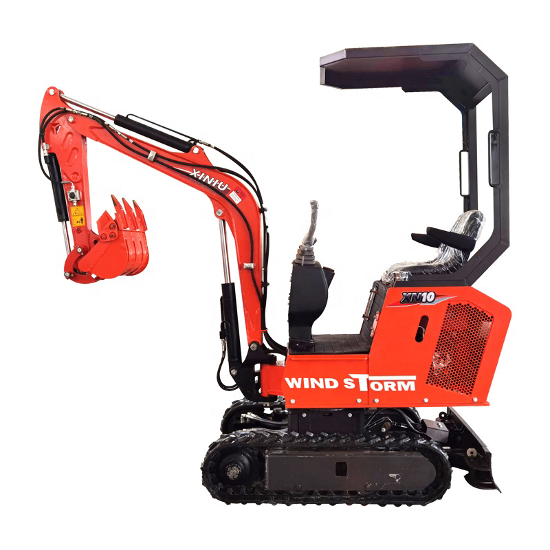 Swing boom mini excavator