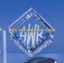 engraved crystal cube with 2d/3d inner laser for handing gift items