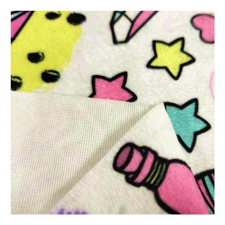 100% Polyester Mink Print Fleece Baby Blanket Fabric