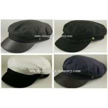 Customized plain cotton men captain sailor flat cap hat