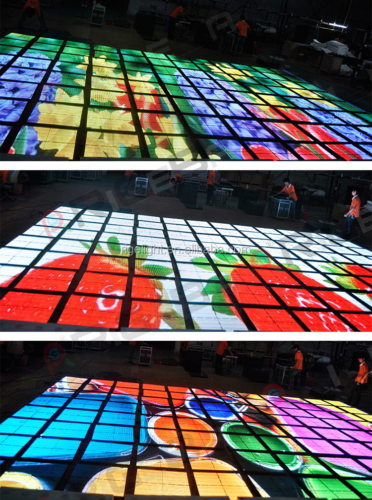 rigeba Hot selling P 4.81 outdoor led video interactive floor led dance floor panels