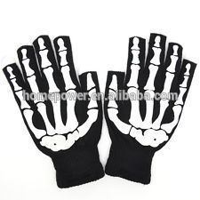 2015 hot sales Touch Screen Skeleton Gloves