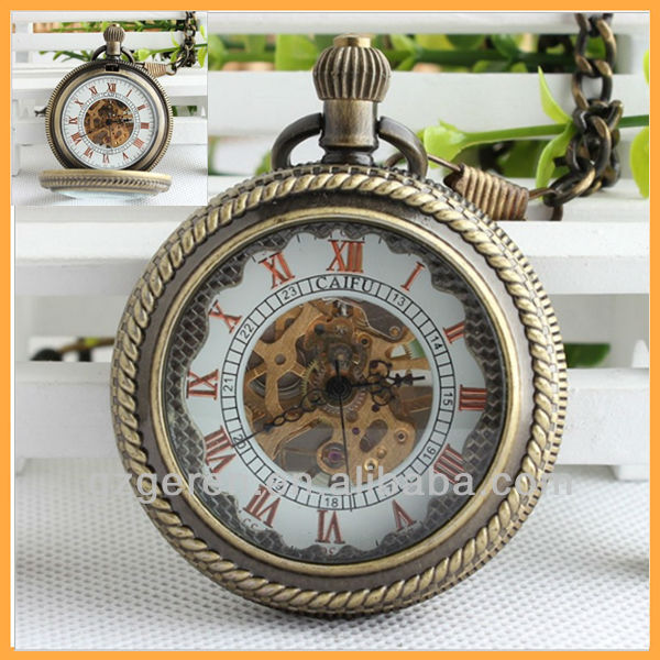 China Made Old Vintage Antique Men Style Steampunk Pocket Watch Mechanical MA167