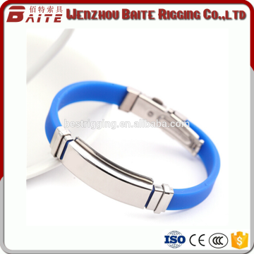 Promotion gifts bracelet , silicone and elastic stainless steel bracelet