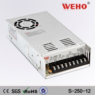 Metal case 250w adapter switch power supply 12v