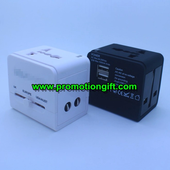 Universal USB plug travel adapter