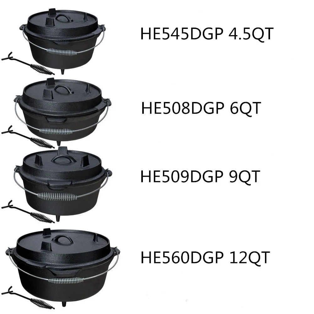 Pre-Seasoned Cast Iron Potjie Pot