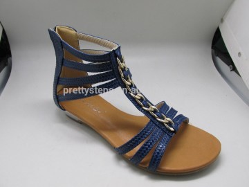 Pretty Steps 2015 latest design China shoes market lady fancy flat sandal