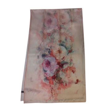 De seda Georgette bufanda en impresión Digital, mano Hemming, hecha de 100% seda, las pedidos del OEM son agradables