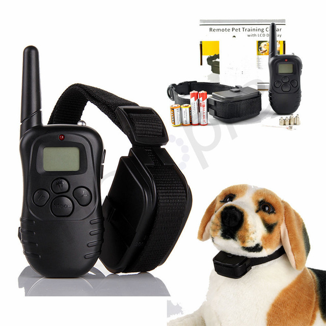 300 Meters 100lv Remote Electric Shock Anti Bark Vibra Pet Training Collar Control Trainer Aids With Jpg 640x640