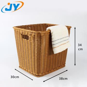 Durable handmade rattan towel basket for bathroom
