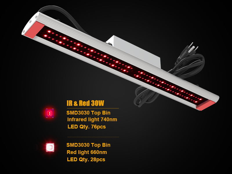 AGLEX 30W UV-IR-Stäbe wasserdichtes Wachstumslicht