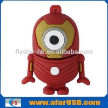 Cute usb flash drive soft pvc, usb pvc 3d catoon animal flash drive