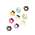 Kawaii dulce Chocolate Donuts Flatback Resina Cabochons Miniatura Casa de muñecas Donut Food Slime Charms para Scrapbooking DIY