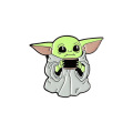 Insignia de metal mandaloriano duro de esmalte suave Yoda 3D