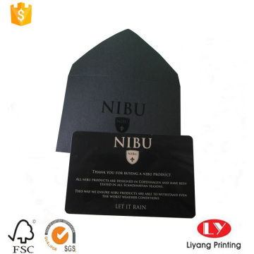 Custom Black PVC Card With Gold Printing