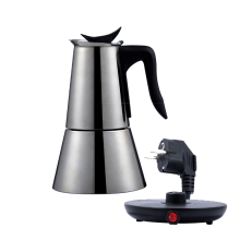 High Quality China Stainless Steel Mocha Pot Coffee Maker Electric Espresso Coffee Pot