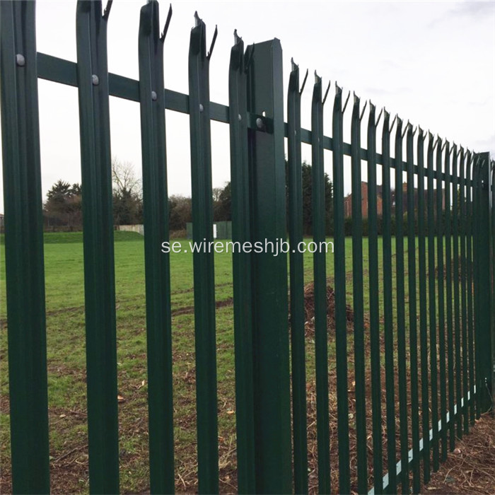 Grön pulverbelagd Palisade Security Fence