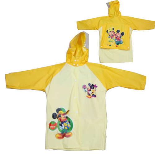 Baju hujan Pvc kuning anak-anak