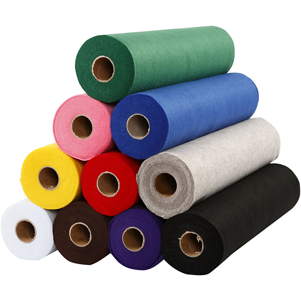 Felt Fabric Nonwoven 100% Polyester OEKO-TEX STANDARD 100 for Toy Doll Gift Handicraft Eco-friendly In-stock Items DYED