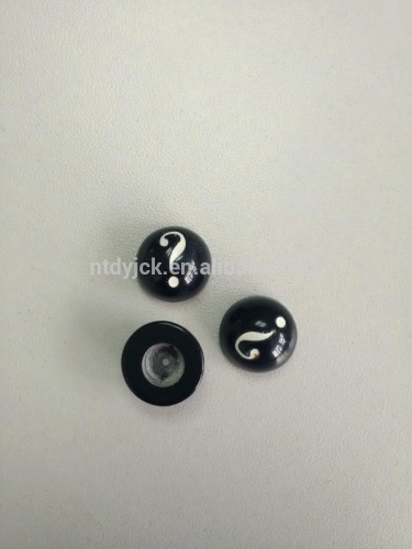 Round fashion black metal buttons for coats jackets and bags