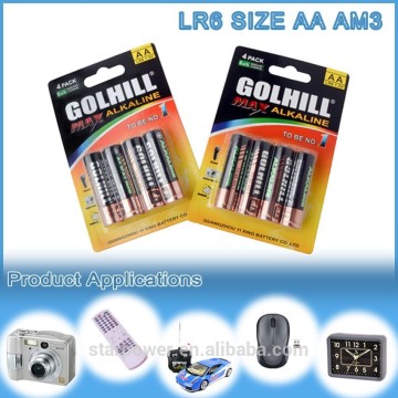 LR6 Size aa high capacity alkaline batteries