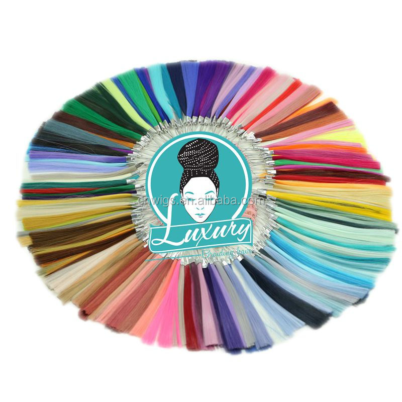 24" 60cm Folded 80grams  Rainbow color(1001-T2356) Bubblegum Pink Blue jumbo braid 100 synthetic braiding hair