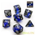 Bescon Mineral Rocks GEM VINES Juego de dados poliédrico D&amp;D de 7, juego de rol RPG Juego de dados 7pcs Juego de SAPPHIRE