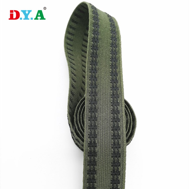 High Durable silicone non slip gripper elastic 30 mm green gripper elastic for clothing