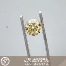 1.07CT Fancy LightI Yellow Lab DiamondI VS1 2EX