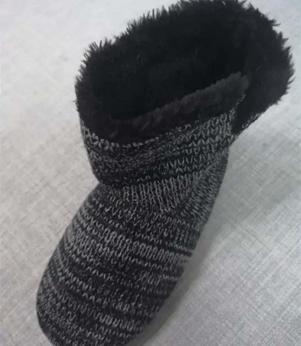 Mens Fuzzy Slipper Bootie