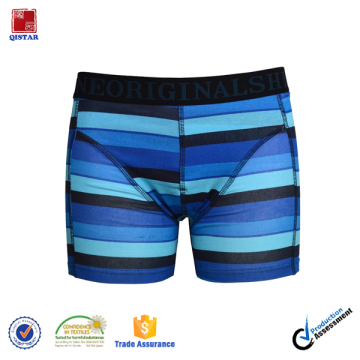 High Quality Cotton Elastic Waist Men Boxer Short/Stripe Printed Man Boxer Underwear