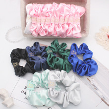 Satin Wedding Bow Scrunchies for Bridesmaid Party Hair Accessories