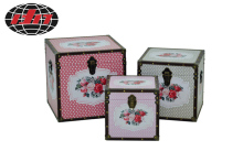PU Wooden Box With Rose