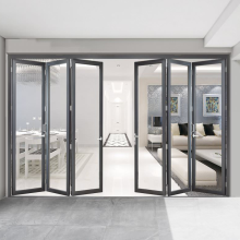 Good price  double glass aluminium folding door aluminum bi folding door