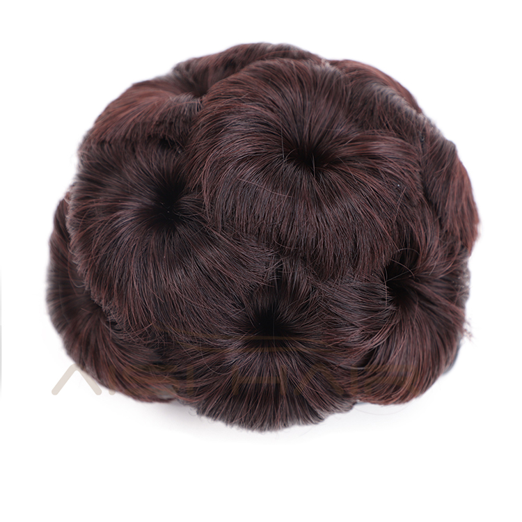 Aisi Hair Brown Nine Flowers Heat Resistant Synthetic Fiber Chignon Plastic Comb Hair Extension Curly Clip In Hair Bun For Women