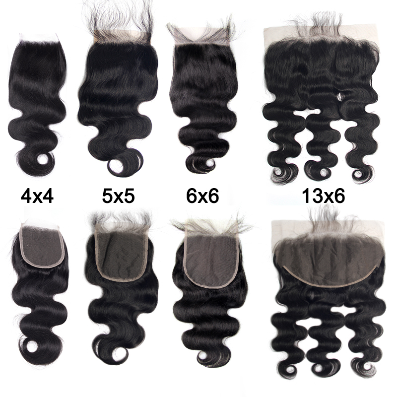 high quality mink brazilian hair bundles with lace frontals, body wave lace frontal natural color hair,pure human hair bundles