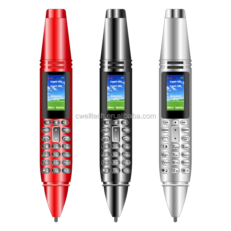 UNIWA AK007 0.96 Inch Screen Dual SIM Card Magic Voice Cellphone Pen Shape Mini 2G Senior Phone